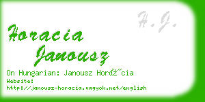 horacia janousz business card
